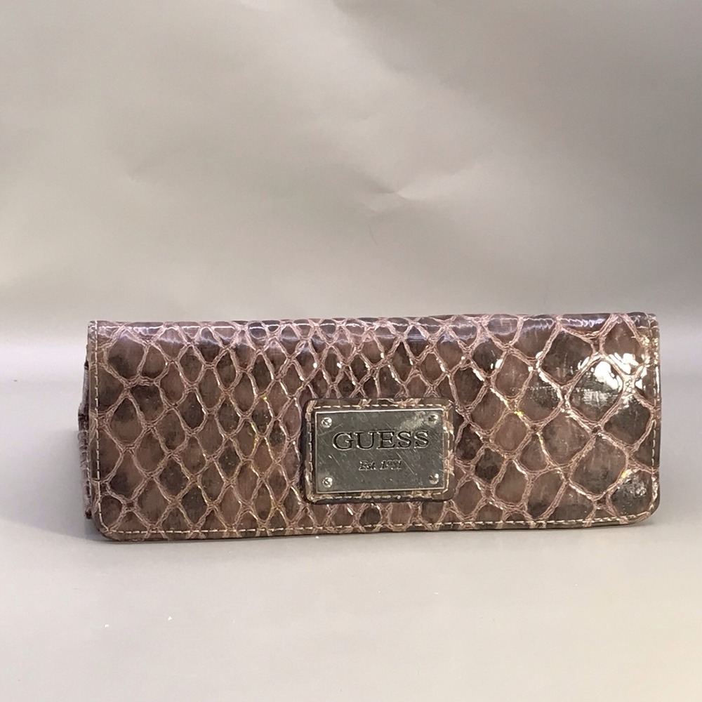 GUESS Faux Snakeskin Wallet‎ Bifold Clutch Women's